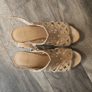 Franco Sarto Lattice Wedge Cork Platform Sandal 7